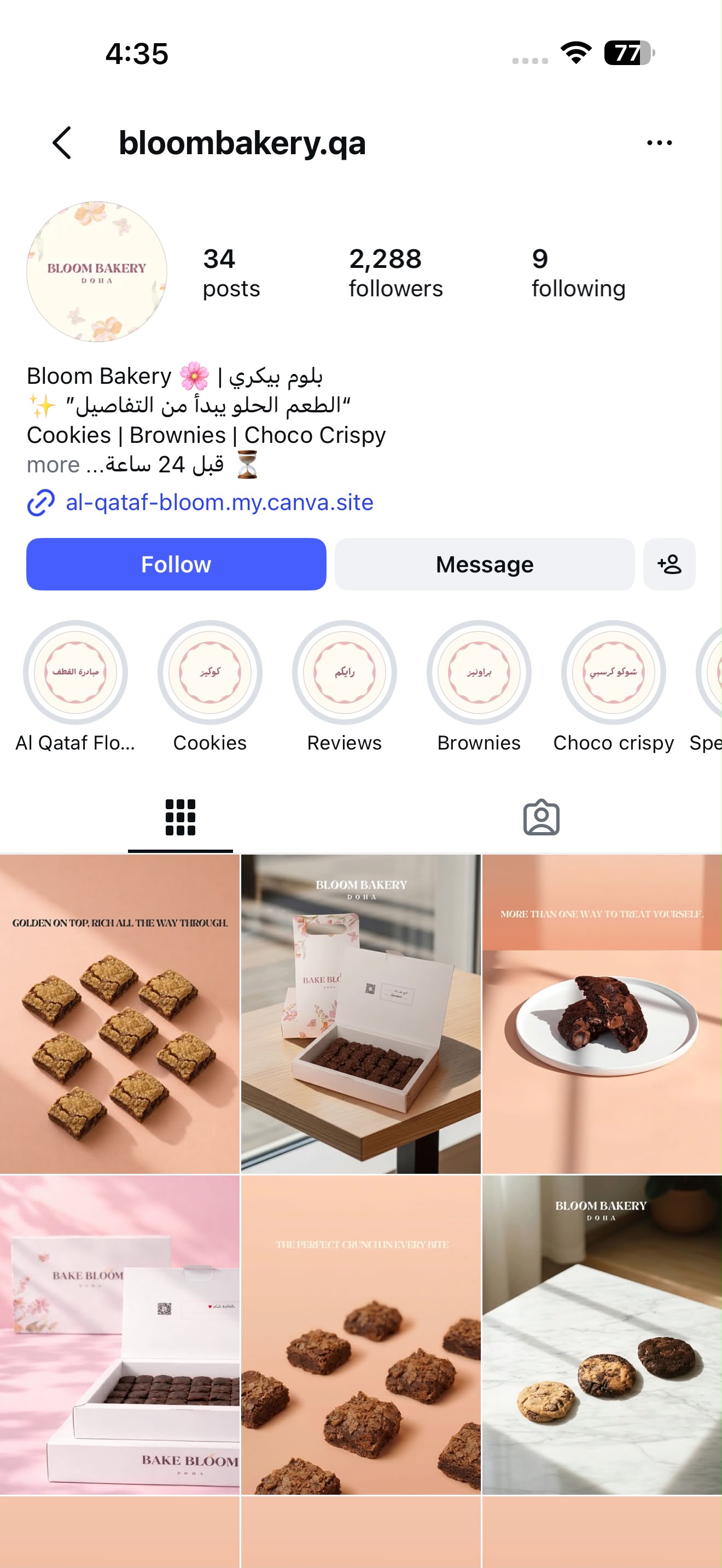 Bloom Bakery Instagram