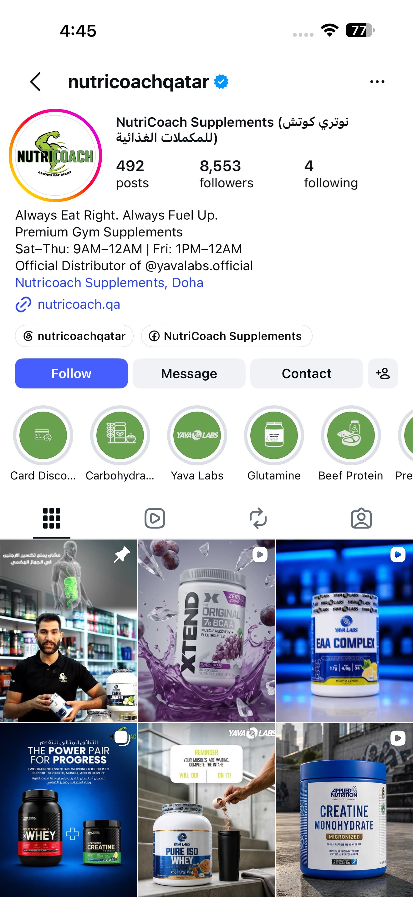 Nutri Coach Instagram