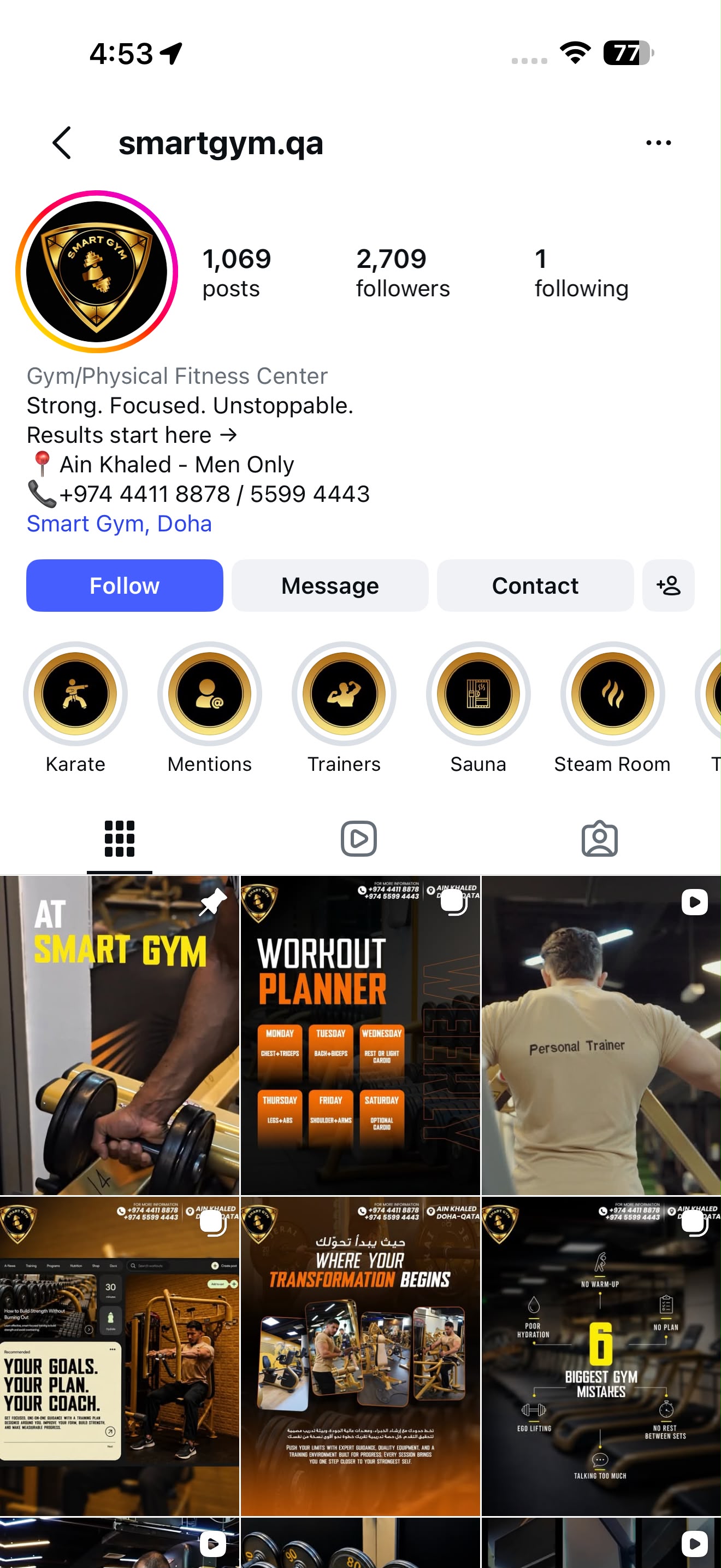 Smart Gym Instagram