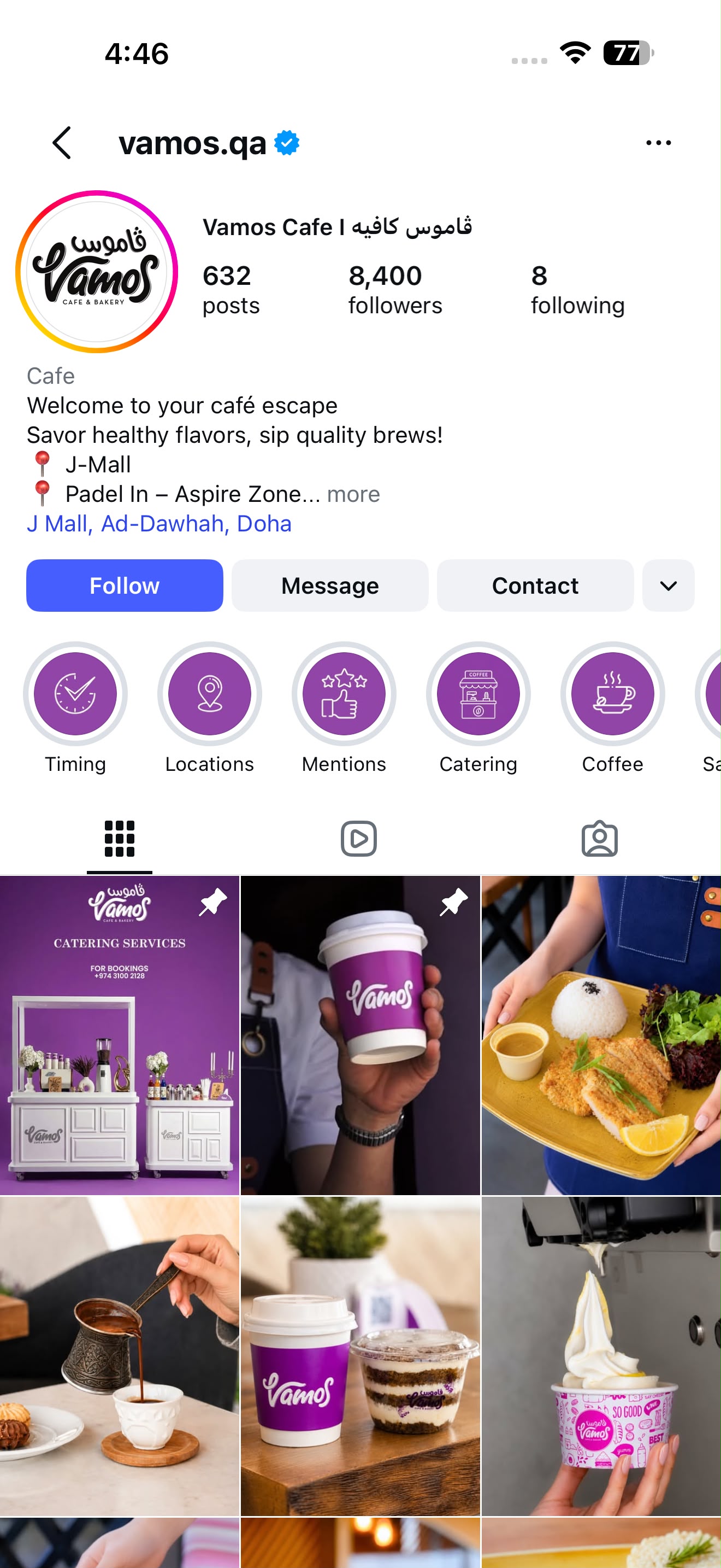 Vamos Cafe Instagram